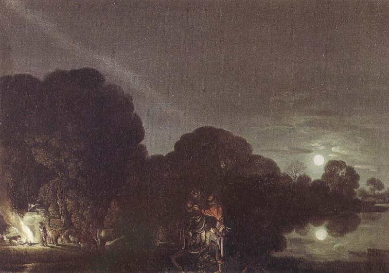 Adam  Elsheimer The Flight to Egypt oil painting picture
